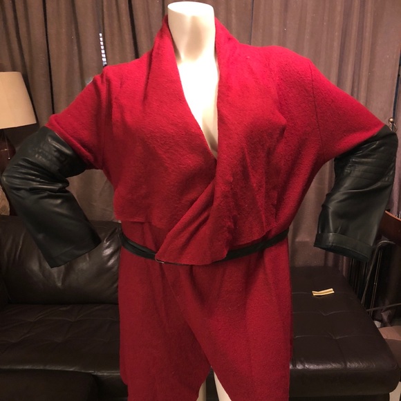 B.B. Dakota Red Flyaway  Sweater Jacket Sz 1X - Picture 2 of 7
